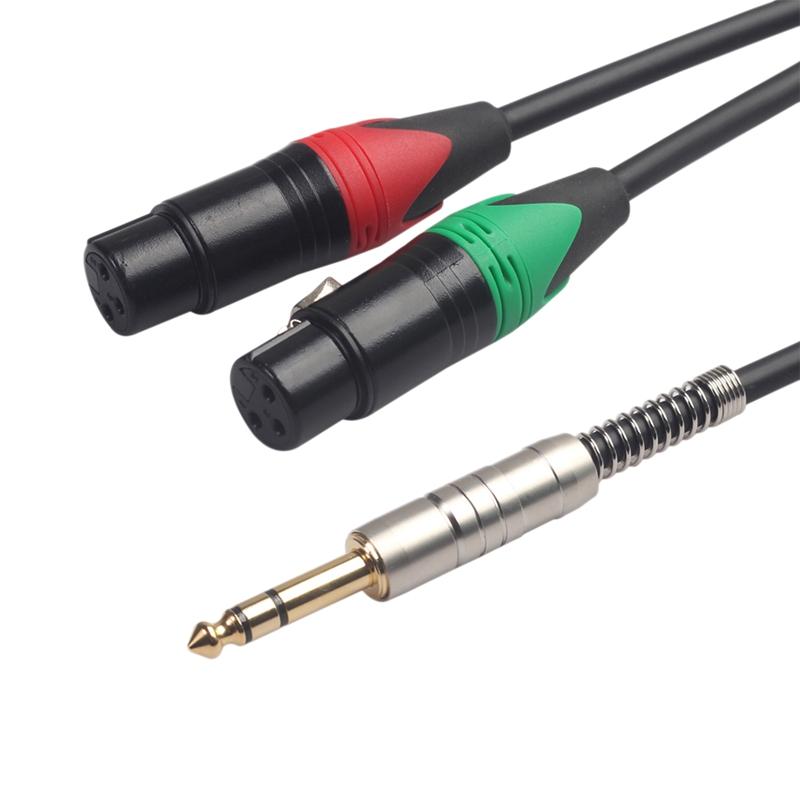 Audio Cables & Connectors TC030KY03 Full Copper Wire 6.35 Revolution Double XLR Female Microphone Line Fully Balanced O Cable