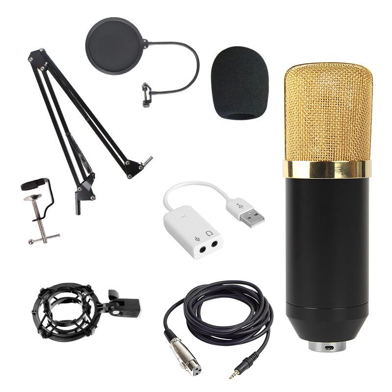 Microphones Usb Microphone Plug&Play Condenser PC-Computer Noise Reduction With Cardioid Recording Mic For Gaming Live Equipment