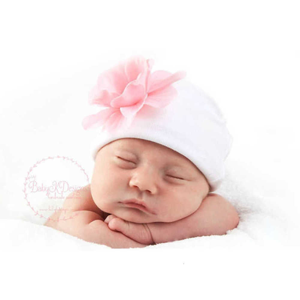 2021 fashion baby hat big flower shining diamond autumn winter spring newborn knitted tire stripe