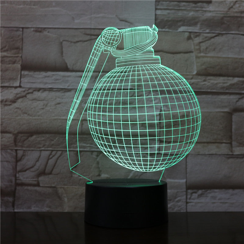 Decorative Lamp Bedside Land Mine 3D Night Light LED Touch Switch Nightlight Gaming Room Decoration Birthday Gift Bluetooth Base