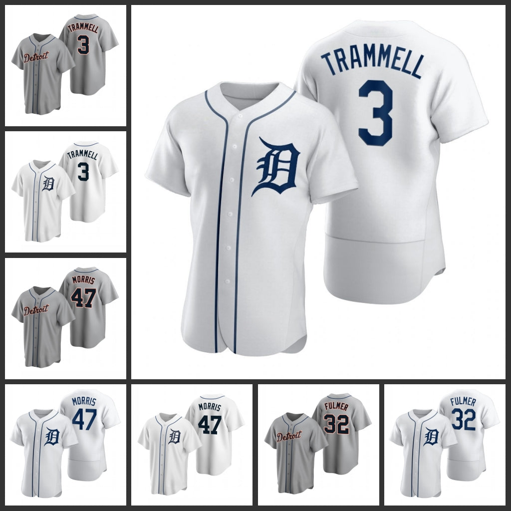 Detroit&#13;Tigers&#13;Men Alan Trammell Michael Fulmer Jack Morris Women Youth Jersey