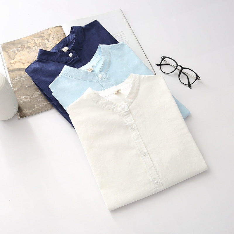 Women&#039;s Blouses & Long Sleeve White Blue Womens Oxford Shirts Plus Size Casual Woman Office Blouse Female Wear High Quality Ladies Top