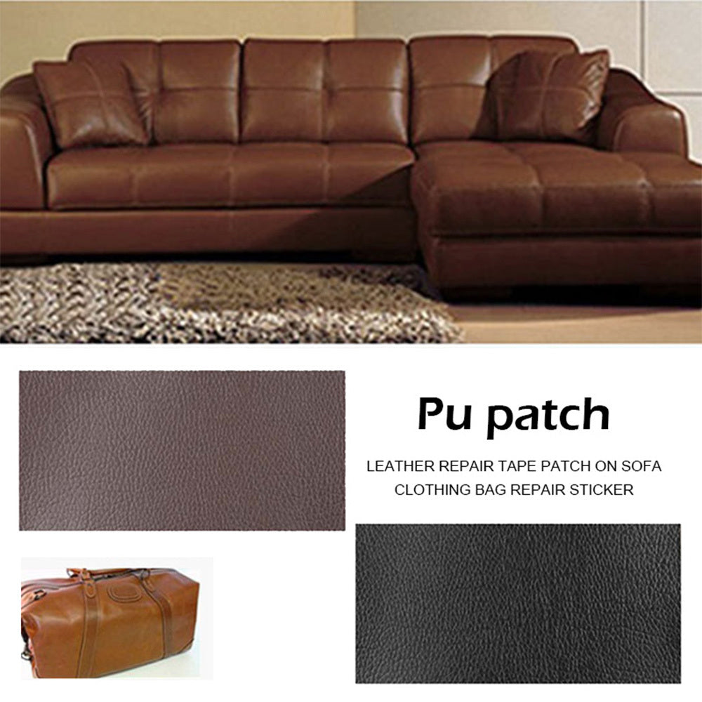 Leather Repair Tape Patch Self Adhesive PU Paste Litchi Grain Self Stick On Sofa Clothing Bag Repair Sticker