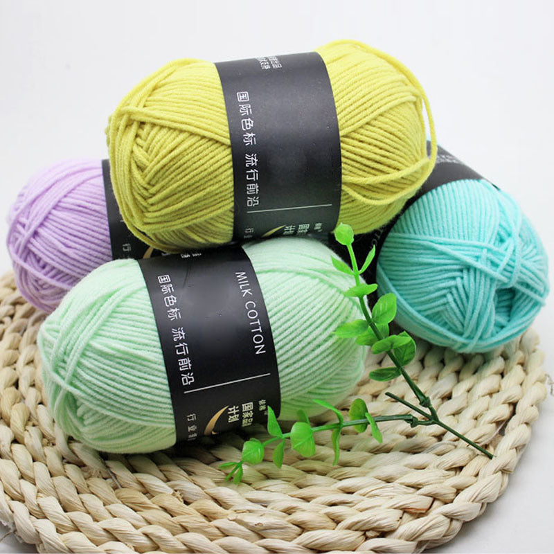 Soft Hand Knitting Supplies 22 Colors Knit Blanket Toy Wool Crochet Yarn 50g DIY Sweater Milk Cotton Yarn Anti-Static