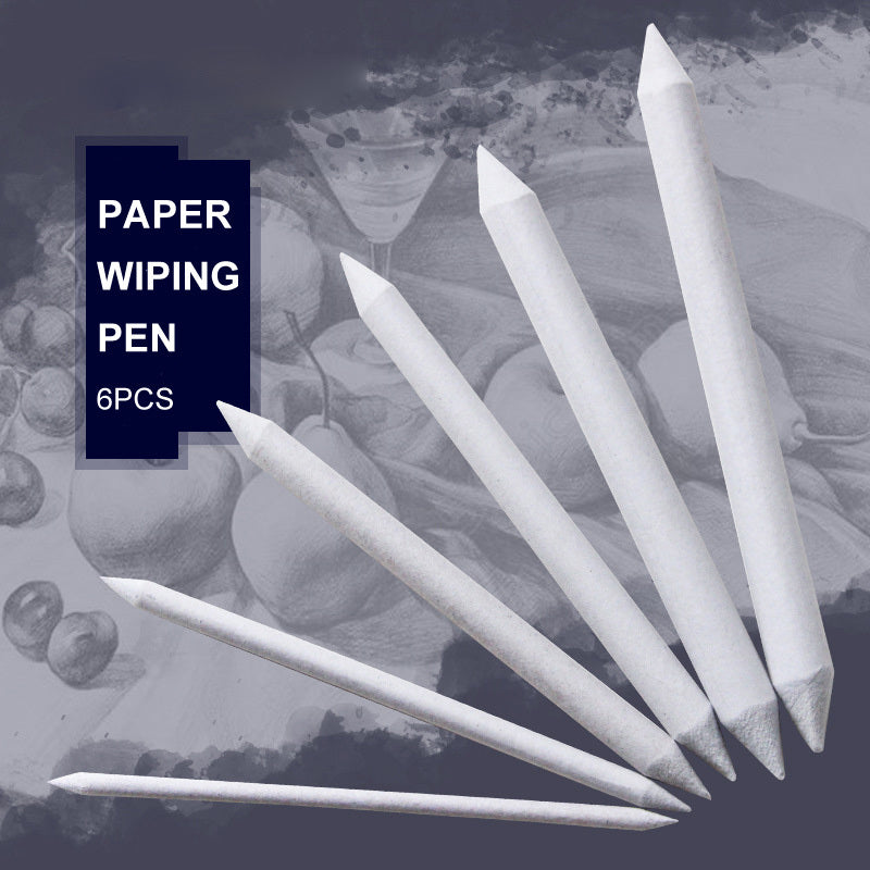 Rice Paper Smudge Stump Stick Premium 6 Pcs Art Sets Tortillon Sketch Painting Supplies Office School Supplies