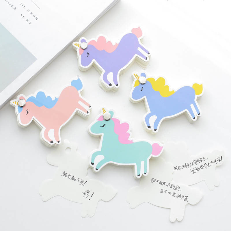 1Pcs Memo Pad Cactus -Unicorn Shape Student Stationery Office Accessories Sticky Notes Portable Bookmark School Supplies