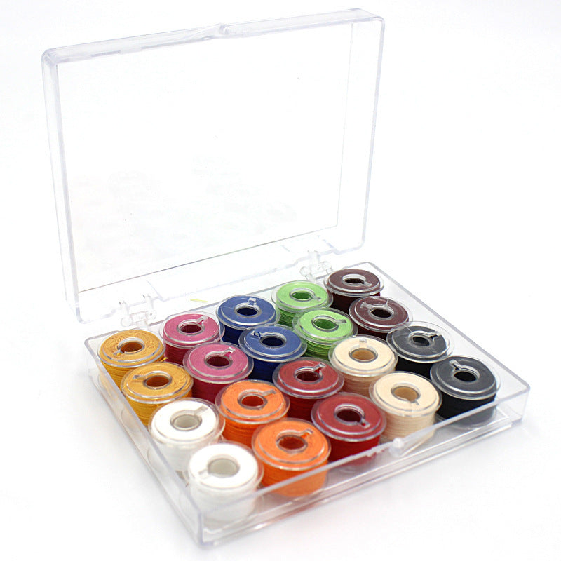 20Pcs-Box Spools Sewing Machine Bobbins Plastic Household Clothes SupplIies Transparent Multifunction Thread Core