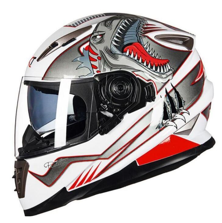 Motorcycle riding helmets, men and women double lens anti-fog full helmet, the same style is customized