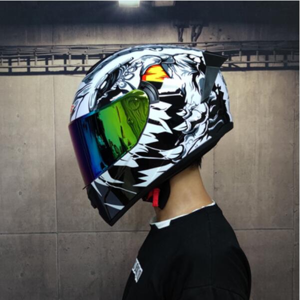 Motorcycle racing helmet, anti-fog full helmets for men and women, the same styles are customized