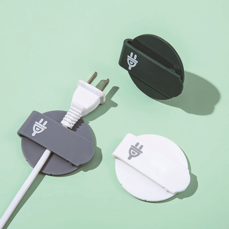 3Pcs-Set Multifunction for Household Kitchen Supplies Self-adhesive for Power Plug Socket Plug Hook ABS Wall Hanging 3Colors