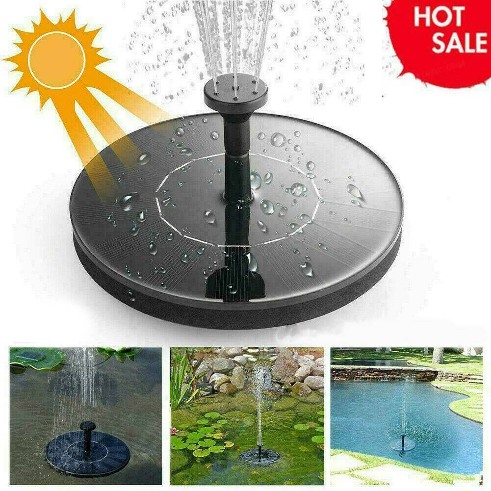 Outdoor Solar Powered Floating Fountain Pump Water Panel Pond Pool Garden Aquarium Decor