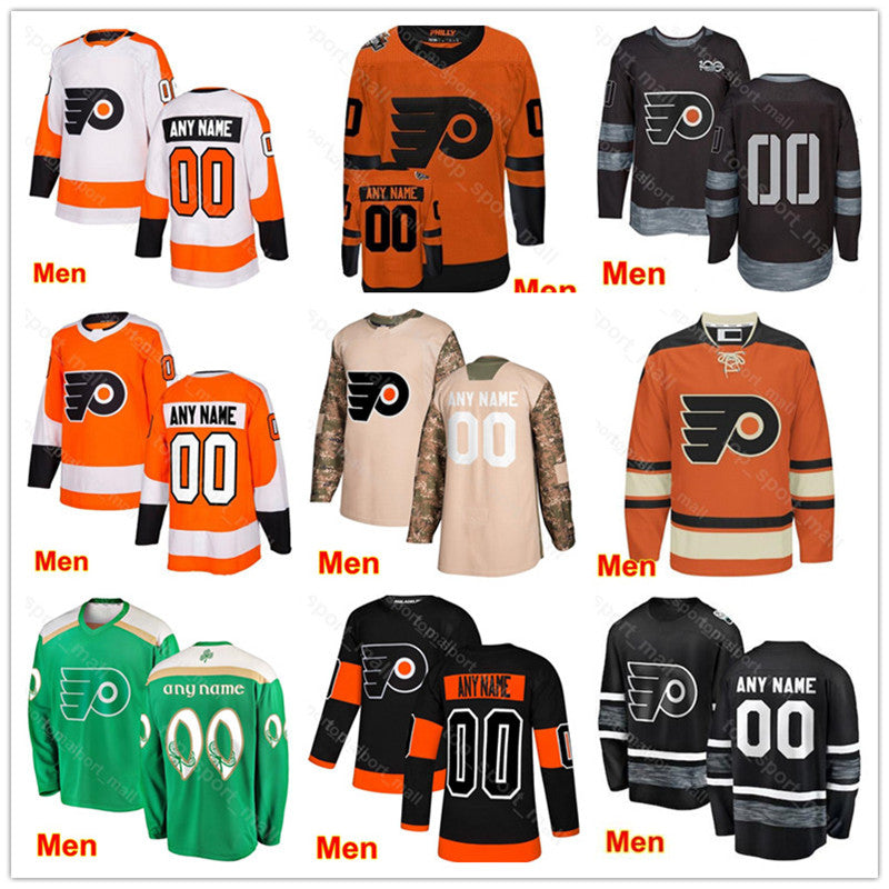Custom Philadelphia Flyers Ice Hockey Stadium Series 79 Carter Hart Jersey 17 Wayne Simmonds 28 Claude Giroux Nolan Patrick Winter Classic shirt uni