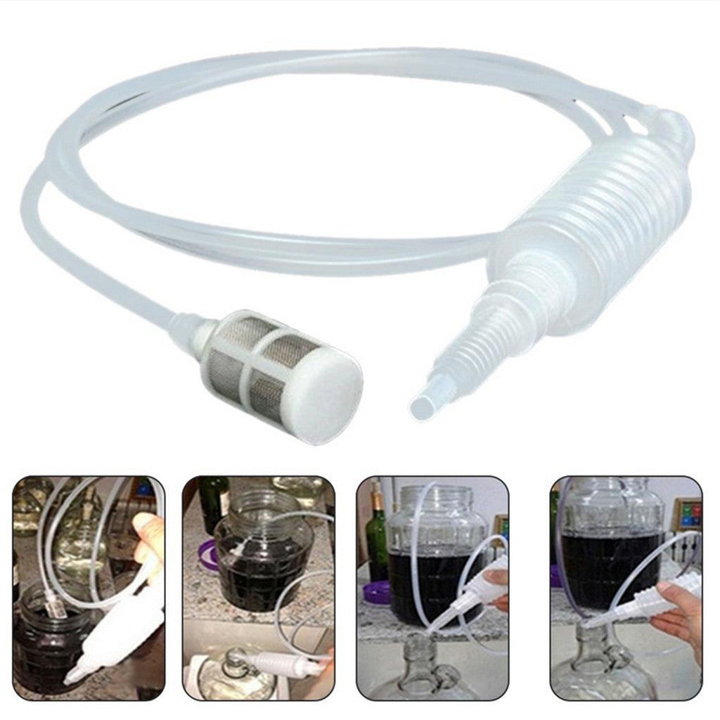 Handbook siphon oil pump hose car liquor extractor home beer siphon hose beer making tool