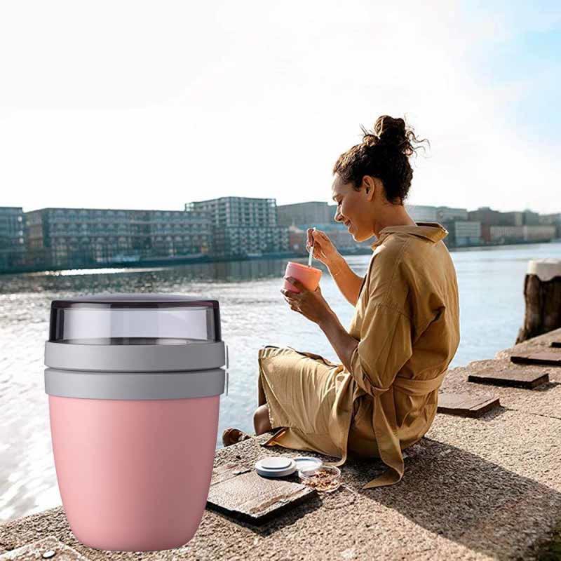 Lunch Cup Box Portable Lunch Breakfast Drink Porridge Cup Breathable Sealed Yogurt Nut Soup Cup For Kids Office Soup Cans