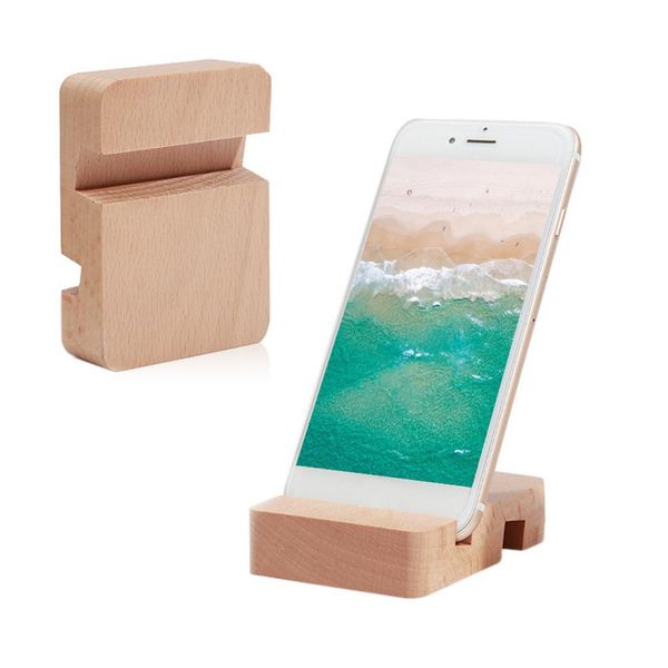 Wooden Mount Universal Mobile Phones Holder Double Slots Wood Holders Phone Bracket For IPad Xiaomi Huawei Brackets Desk Holding Stand