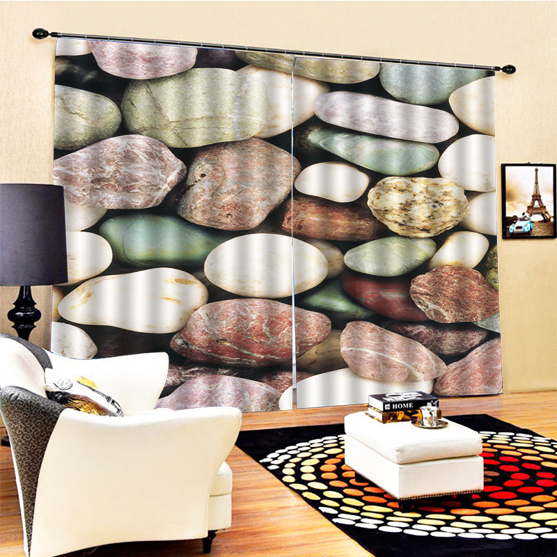 Beautiful Photo Fashion Customized 3D Curtain stone soundproof windproof curtains