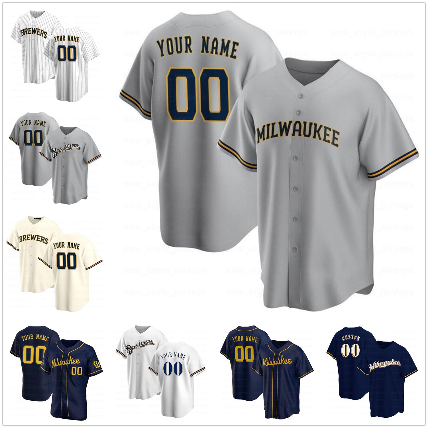 2021 Men Women youth kids Baseball Jerseys 22 Christian Yelich 8 Ryan Braun 12 Justin Smoak Lorenzo Robin eric yardley Jersey