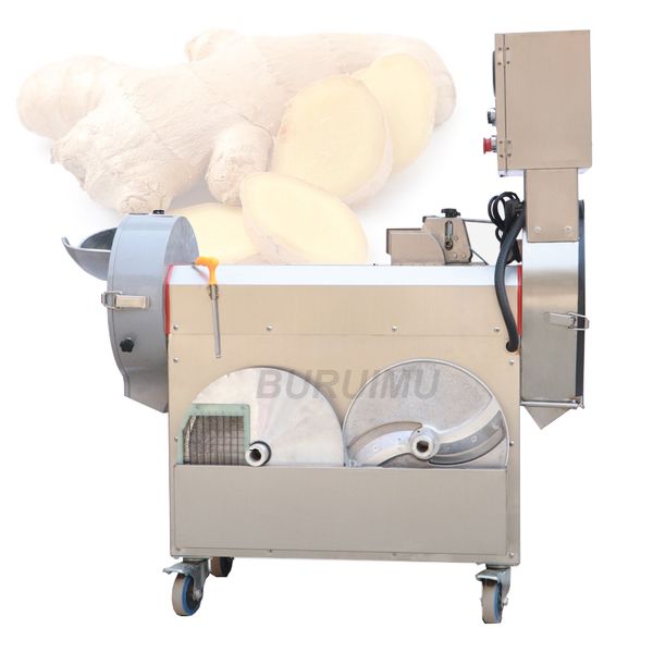 Double Machine Head Vegetable Slicer Cutter Multi-Functional Automatic Fruit Potato Radish Slices Cutting maker manufacturer 220v