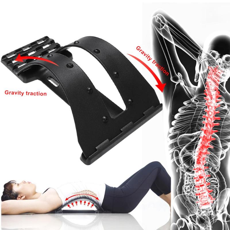 Accessories Back Stretch Equipment Massager Magic Stretcher Fitness Lumbar Support Relaxation Spine Pain Relief Drop