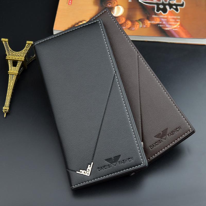 Men&#039;s Wallet Thin Section Vertical Youth Soft 3 Fold Multi-card Slot Large Capacity Fashion Ultra-thin Wallets