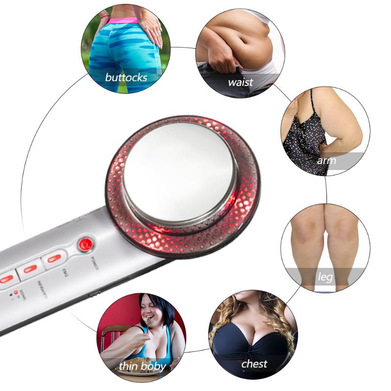 Electric Massagers 3 In1 Electrical Muscle Stimulation Body Slimming Machine Ultrasonic Massager Infrared Heat Therapy Device Weight Loss