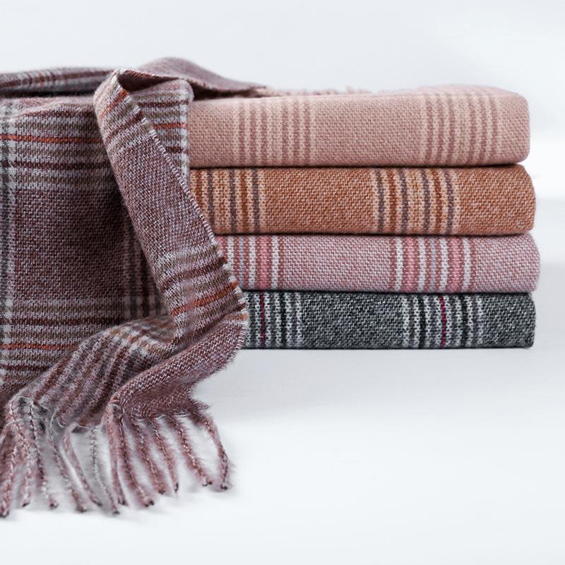 Scarves KENSHELLEY Women Winter Thick Fashion Soft Scarf Warm Lady Cashmere Shawl Long Houndstooth Classic Plaid With Tassel