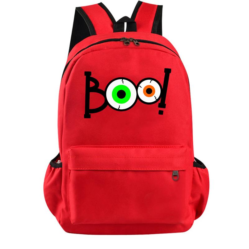 Backpack BOO Eyeballs! Cartoon School Bag For Girls Boys Plecak Women Men Children Teens Laptop Travel Rucksack Knapsack