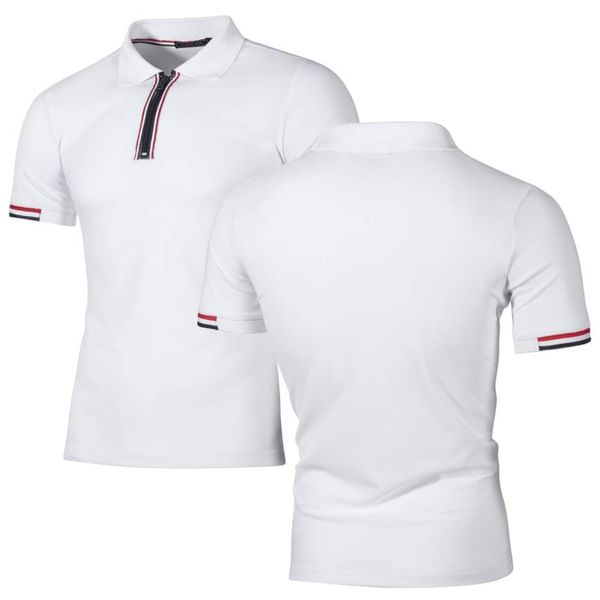 Polo Shirts Zipper Lapel Poloshirts Spring Summer Sport Fitness Male TShirts Fathers Day Gift Men Short Sleeve Topshirts Outdoor Casual Hunt