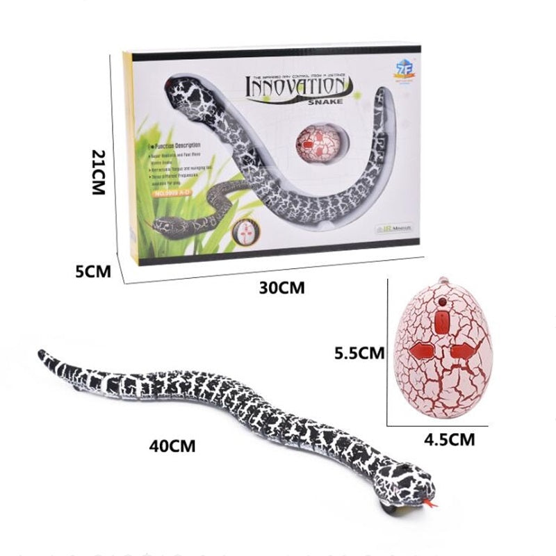 Infrared Remote Control Snake RC Cat Toy And Egg Rattlesnake Animal Trick Terrifying Mischief Kids Toys Funny Novelty Gift