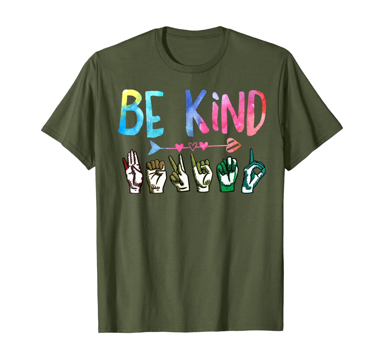 Be kind cute ASL american sign language tshirt gift women T-Shirt