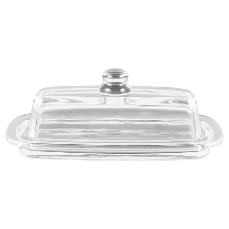 Dishes & Plates Glass Butter Dish Restaurant Cheese Bread Dessert Holder Storage Plate