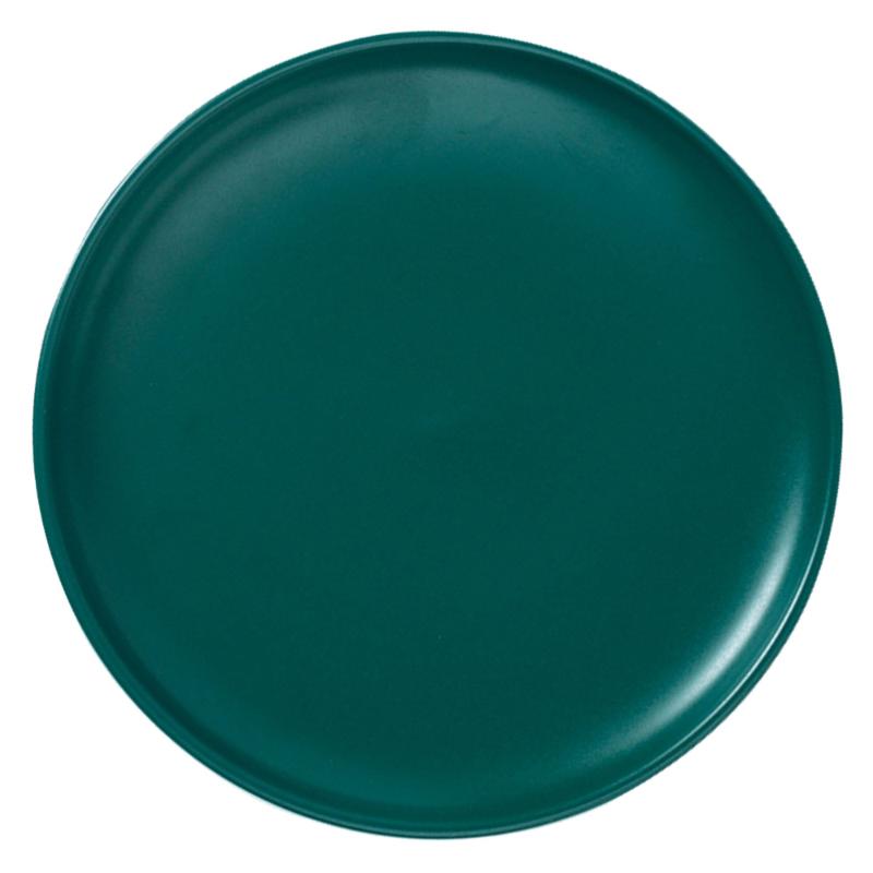 Dishes & Plates 1pc Coloured Ceramic Tableware Western Steak Plate Microwave Oven Available Round Shape (Dark Green 6 Inches)