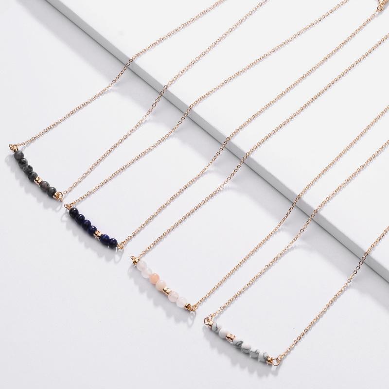 Chokers 2021 Fashion Chic Natural Stone Beads Choker Collar Pendant Necklace For Women Statement Jewelry