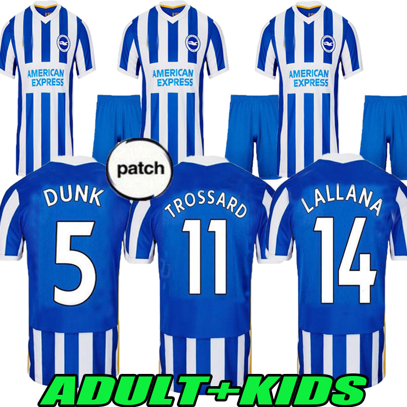 adult kids 20 21 22 Albion home blue soccer jerseys Maupay LALLANA Dunk CONNOLLY Trossard 2021 2022 men child Jersey uniforms Football shirt custom