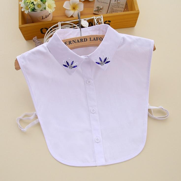 Chokers 2021 Korea Fashion Blue Resin Beaded Collar Choker Necklace Fake Women &#039;s Clothing Accessories Sweet False