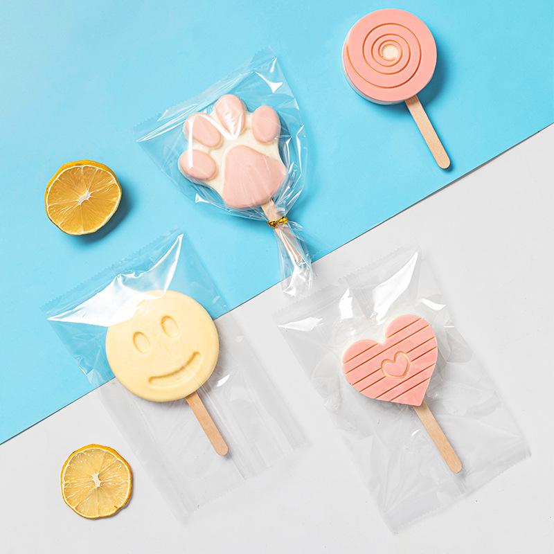 Baking Moulds 100Pcs-Set Popsicle Bags Disposable Plastic Ice Cream Grade Transparent Mold Bag Freeze Treat Storage