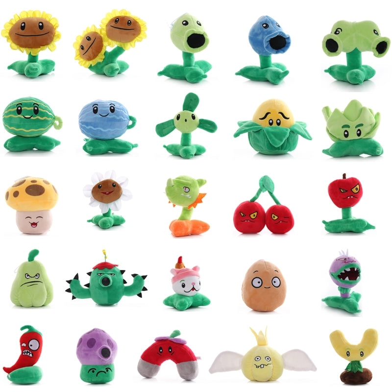 1Pcs Vs Zombies Knuffles 13-20Cm Pvz Plants Peashooter Sunflower Chomper Pluche Knuffel for Children Gifts