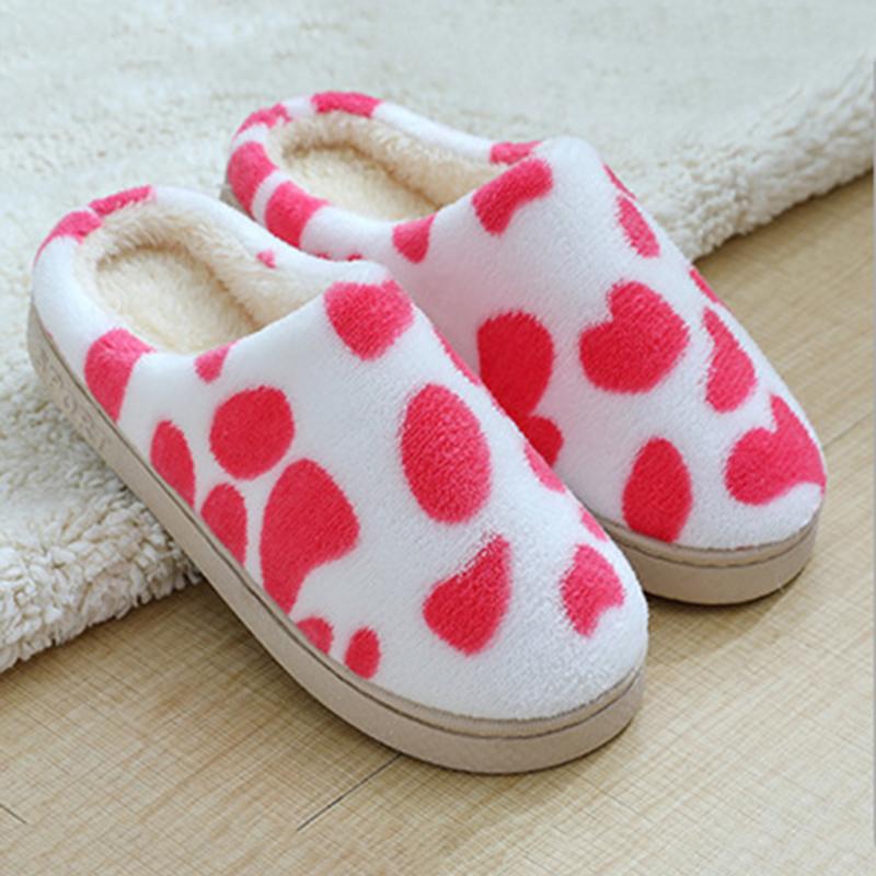 Slippers Winter Indoor Women Men House Plush Soft Cotton Non-slip Floor Shoes Home Slides For Bedroom 2021