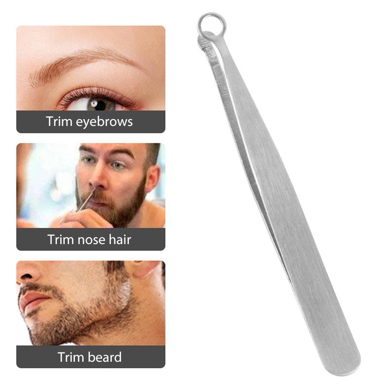 Electric Nose & Ear Trimmers 2021 Universal Hair Implanter Tweezers Round Eyebrow Perfect Stainless Steel Silver Snap Off Tools Removal Trim