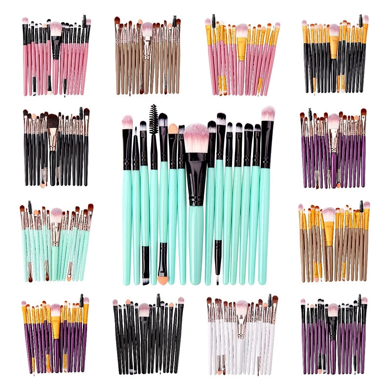 15PCS Cosmetic Makeup Brush Set For Face Make Up Tools Brushes Women Beauty Professional Foundation Blush Eyeshadow Consealer