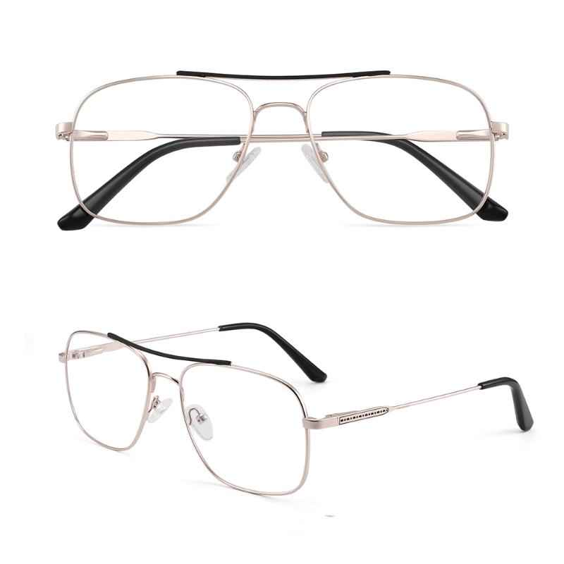 Fashion Sunglasses Frames Manufacturers Spot Double Nose Bridge Classic Pilot Design Size 55-17-145 Optical Eyewear