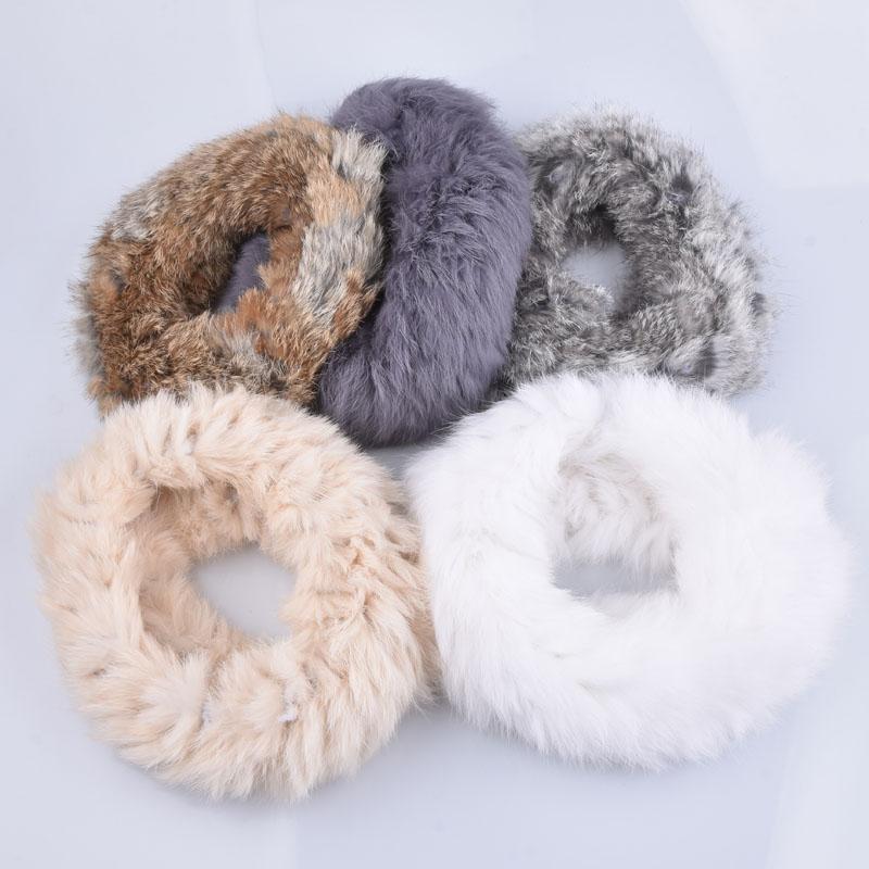 Scarves Genuine Fur Braided Neck Scarf Keep Warm Winter,Luxury Women Thickened High-elastic Head Cover