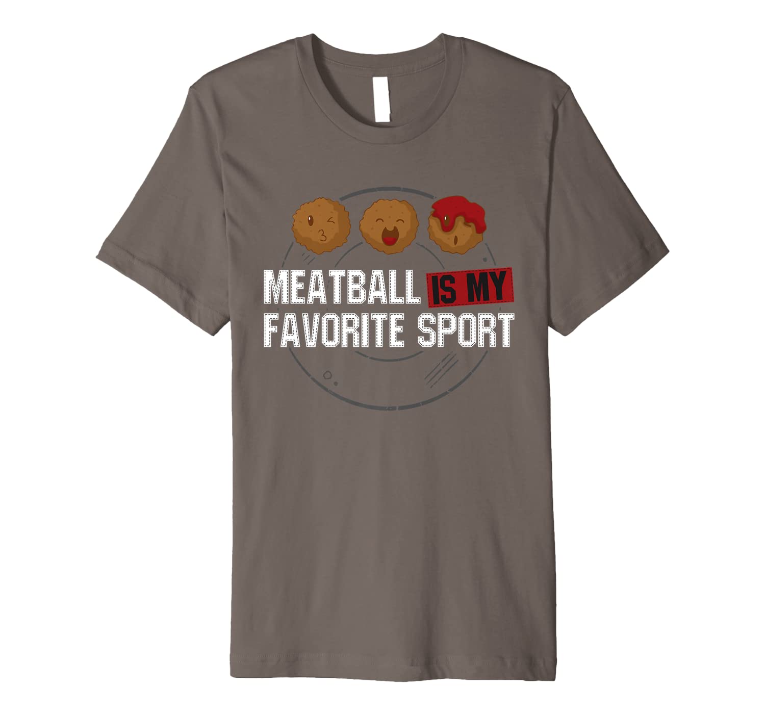 Meatball Is My Favorite Sport Beef Pasta Spaghetti Bolognese Premium T-Shirt