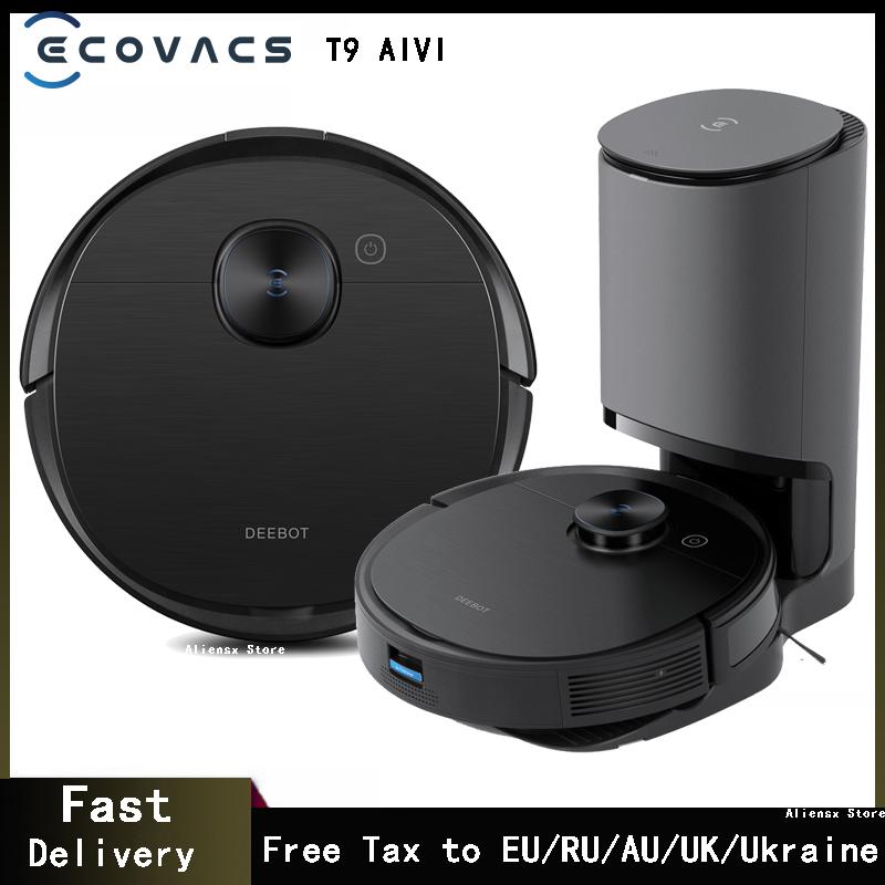 Vacuum Cleaners ECOVACS Deebot T9 AIVI Robot Cleaner With OZMO Pro 2.0 Upgrade From T8