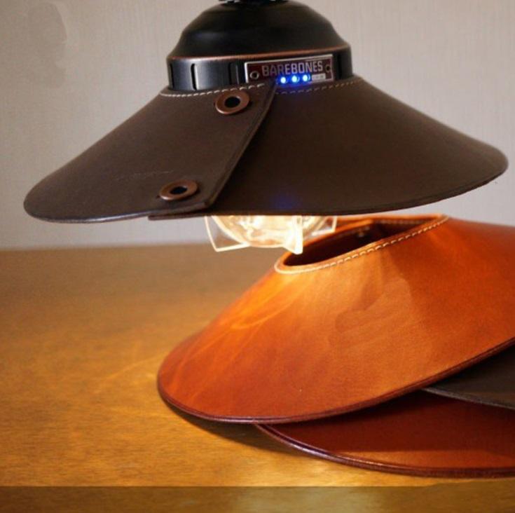 Lamp Covers & Shades Japanese Outdoor Camping Leather Lampshade Thickened Spotlight Cover Removable Dust-proof