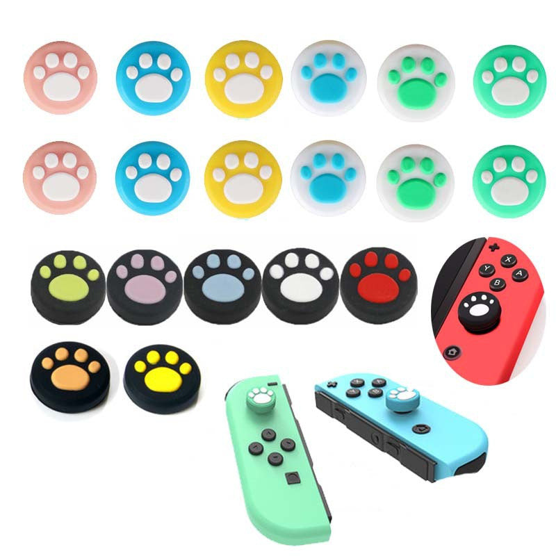 Replacement Silicone Cases Covers Cat Claw Joystick Caps Controller Grip Thumbstick Buttons Cover Shell For Nintendo Switch Controllers 17 Colors DH