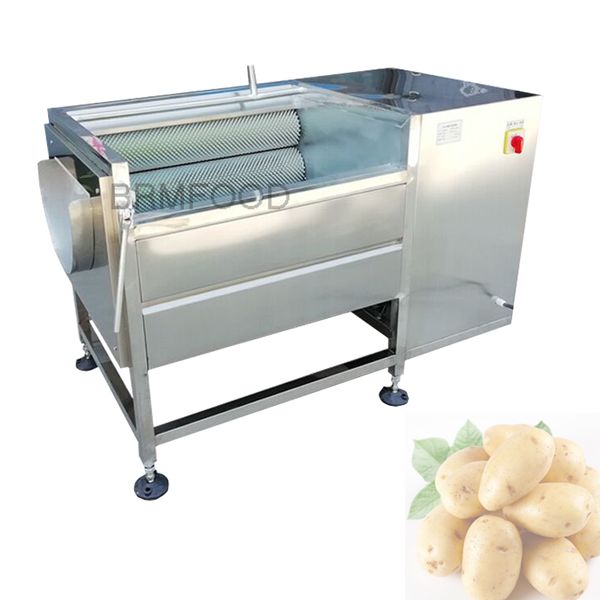 Commercial stainless steel Carrot Washing Machine Industrial Brush Roll Vegetable Potato Cleaning Peeling manufacturer Cassava Washer