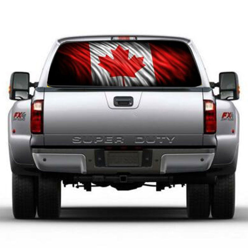 1PC Canadian Flag Rear Window Graphic Decal Truck SUV