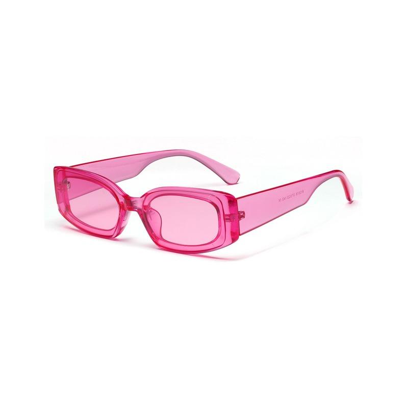 Sunglasses 2021 Fashion Versatile Candy Color Square Women&#039;s Compact Transparent Retro Simple Glasses