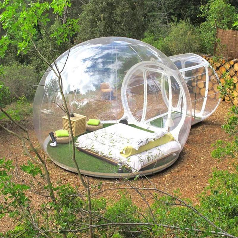 Tents And Shelters Factory Price Inflatable Bubble Tent El For Outdoor PVC Transparent Dome With Fan 3M-4M-5M Dia